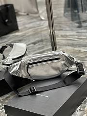 YSL Nuxx Crossbody Bag In Nylon Silver 581375 size 24x16x9 cm - 6