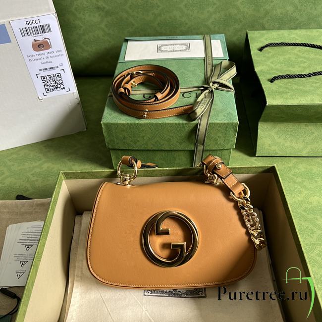 Gucci Blondie Mini Shoulder Bag Light Brown 724645 size 21x13.5x7 cm - 1