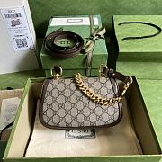 Gucci Blondie Mini Shoulder Bag Beige & Ebony 724645 size 21x13.5x7 cm - 3
