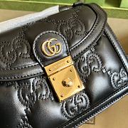 Gucci GG Matelassé Small Top Handle Bag Black 724499 size 18x13x6.5 cm - 6