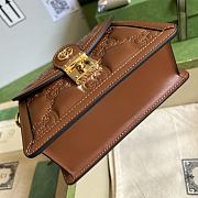 Gucci GG Matelassé Small Top Handle Bag Brown 724499 size 18x13x6.5 cm - 6