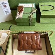 Gucci GG Matelassé Small Top Handle Bag Brown 724499 size 18x13x6.5 cm - 5