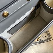 Gucci GG Matelassé Small Top Handle Bag Gray 724499 size 18x13x6.5 cm - 6