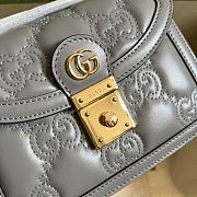 Gucci GG Matelassé Small Top Handle Bag Gray 724499 size 18x13x6.5 cm - 5