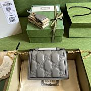 Gucci GG Matelassé Small Top Handle Bag Gray 724499 size 18x13x6.5 cm - 3