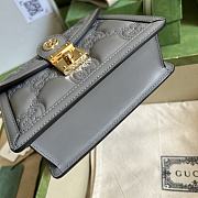 Gucci GG Matelassé Small Top Handle Bag Gray 724499 size 18x13x6.5 cm - 2