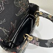 Dior Medium Lady D-Lite Bag Black Multicolor Dior Jardin Botanique Embroidery - 2