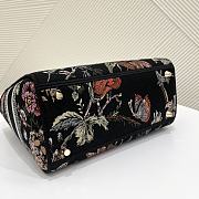 Dior Medium Lady D-Lite Bag Black Multicolor Dior Jardin Botanique Embroidery - 5