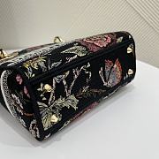 Dior Mini Lady D-Lite Bag Black Multicolor Dior Jardin Botanique - 6