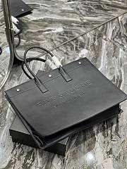 YSL Rive Gauche Large Tote Bag Black Leather 509415 size 48 x 36 x 16 cm - 3