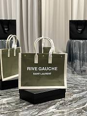 YSL Rive Gauche Large Tote Bag Khaki Canvas 509415 size 48x36x16 cm - 1