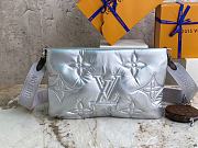 LV Maxi Multi Pochette Accessoires Silver/Pale Pink Recycled Nylon M21056 - 3