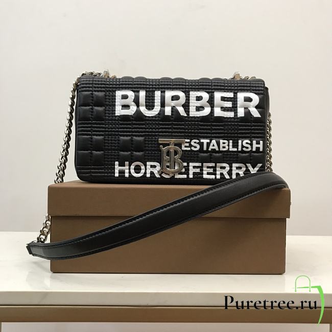 Burberry Horseferry Print Quilted Small Lola Bag Black size 23 x 13 x 6cm - 1