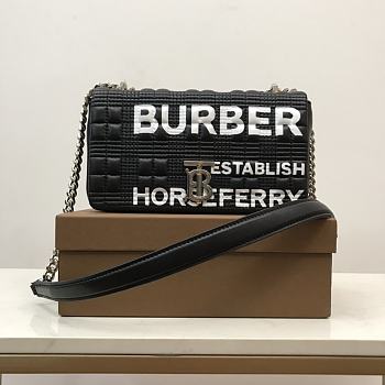 Burberry Horseferry Print Quilted Small Lola Bag Black size 23 x 13 x 6cm