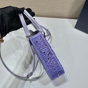 Prada Small Satin Tote Bag With Crystals Purple 1BA331 size 15x17.5x5 cm - 6