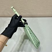 Prada Cleo Satin Bag With Crystals Green 1BC169 size 22x18.5x4.5 cm - 5