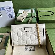 Gucci GG Matelassé Leather Small Bag White 702200 size 26x17.5x8 cm - 3
