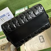 Gucci GG Matelassé Leather Medium Bag Black 702242 size 31x19x22 cm - 6