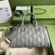 Gucci GG Matelassé Leather Medium Bag Grey 702242 size 31x19x22 cm - 1