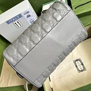 Gucci GG Matelassé Leather Medium Bag Grey 702242 size 31x19x22 cm - 5