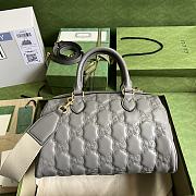 Gucci GG Matelassé Leather Medium Bag Grey 702242 size 31x19x22 cm - 3