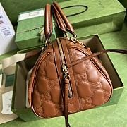 Gucci GG Matelassé Leather Medium Bag Brown 702242 size 31x19x22 cm - 4