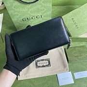 Gucci GG Marmont Leather Zip Around Wallet Black 428736 size 19cm - 2