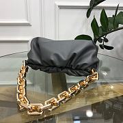 Bottega Veneta Teen Chain Pouch Gray Leather 31x16x12 cm - 4