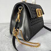Valentino Garavani Small Leather VSLING Top-Handle Bag Black 22x17x9 cm - 4