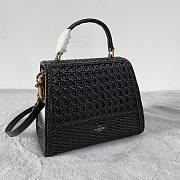 Valentino Garavani Small Leather VSLING Top-Handle Bag Black 22x17x9 cm - 2