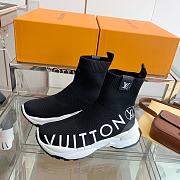 Louis Vuitton Run 55 Sneaker Boot Black  - 1