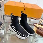 Louis Vuitton Run 55 Sneaker Boot Black  - 2