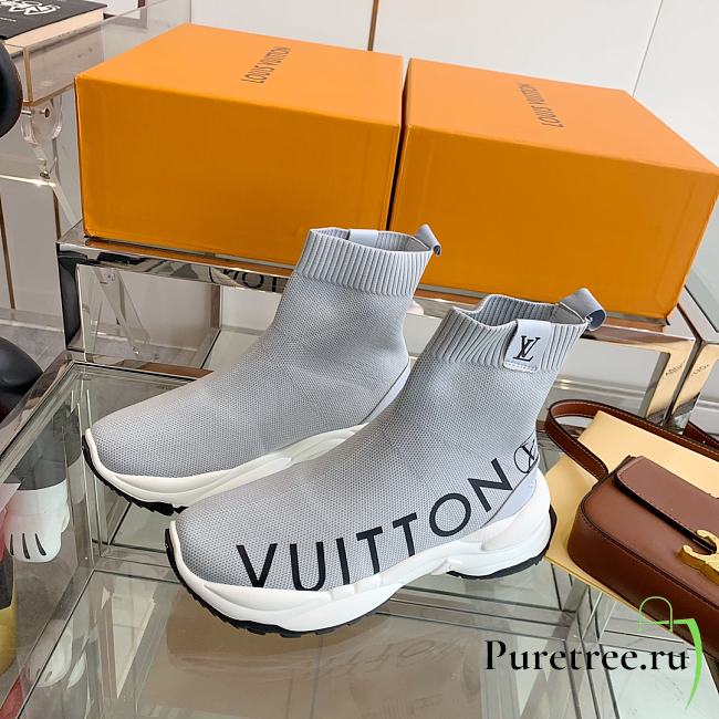 Louis Vuitton Run 55 Sneaker Boot Gray - 1