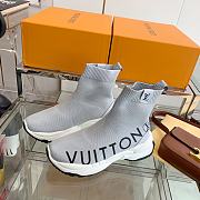 Louis Vuitton Run 55 Sneaker Boot Gray - 1