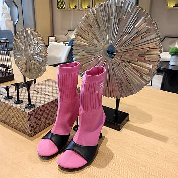 Balenciaga Sock 90mm Bootie In Pink