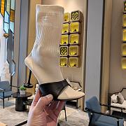 Balenciaga Sock 90mm Bootie In White - 6