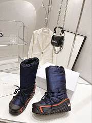 Dior Dioralps Snow Boot Deep Blue Mizza Shiny Nylon - 2