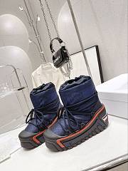 Dior Dioralps Snow Ankle Boot Deep Blue Mizza Shiny Nylon - 1