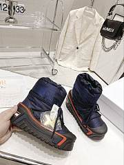 Dior Dioralps Snow Ankle Boot Deep Blue Mizza Shiny Nylon - 5