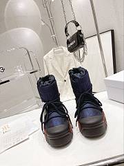 Dior Dioralps Snow Ankle Boot Deep Blue Mizza Shiny Nylon - 6