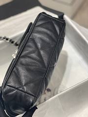 CHANEL 19 Large Handbag Black Lambskin Silver-tone Hardware AS1161 - 6