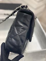 CHANEL 19 Large Handbag Black Lambskin Silver-tone Hardware AS1161 - 3