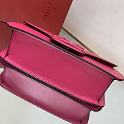 Valentino Locò Pink Calfskin Shoulder Bag Pink Logo - 5