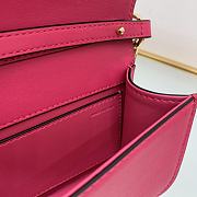 Valentino Locò Pink Calfskin Small Shoulder Bag Pink Logo - 2