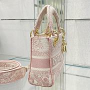 Dior Lady Mini Bag Pink Toile de Jouy Embroidery 17x15x7 cm - 5