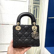 DIOR My ABCDIOR Lady Mini Black Lambskin Bag with Gold Hardware - 1