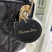 DIOR My ABCDIOR Lady Mini Black Lambskin Bag with Gold Hardware - 6