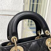 DIOR My ABCDIOR Lady Mini Black Lambskin Bag with Gold Hardware - 3