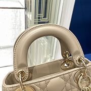 DIOR My ABCDIOR Lady Mini Beige Lambskin Bag with Gold Hardware - 5