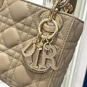 DIOR My ABCDIOR Lady Mini Beige Lambskin Bag with Gold Hardware - 2